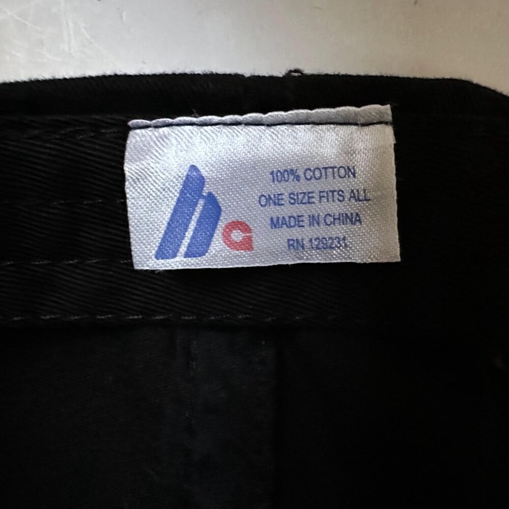 Malibu Mega Cap Inc. Dad Hat Adjustable Strap Back Cap Black 100% Cotton - Picture 9 of 9